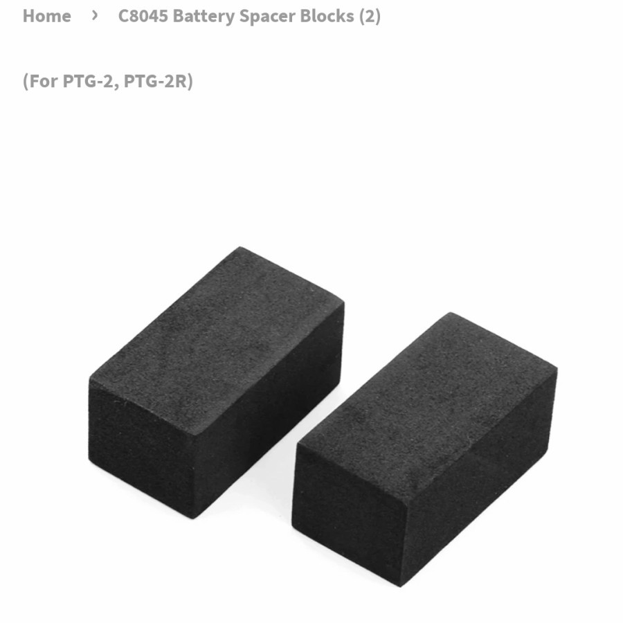 C8045 Battery Spacer Blocks (2) (For PTG-2, PTG-2R)