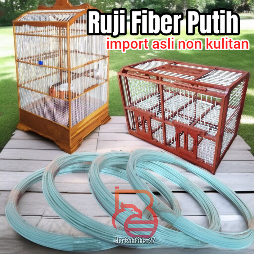 Jeruji fiber putih 1.3mm ruji fiber putih import non kulit ruji fiber kadang burung ruji sangkar ruj