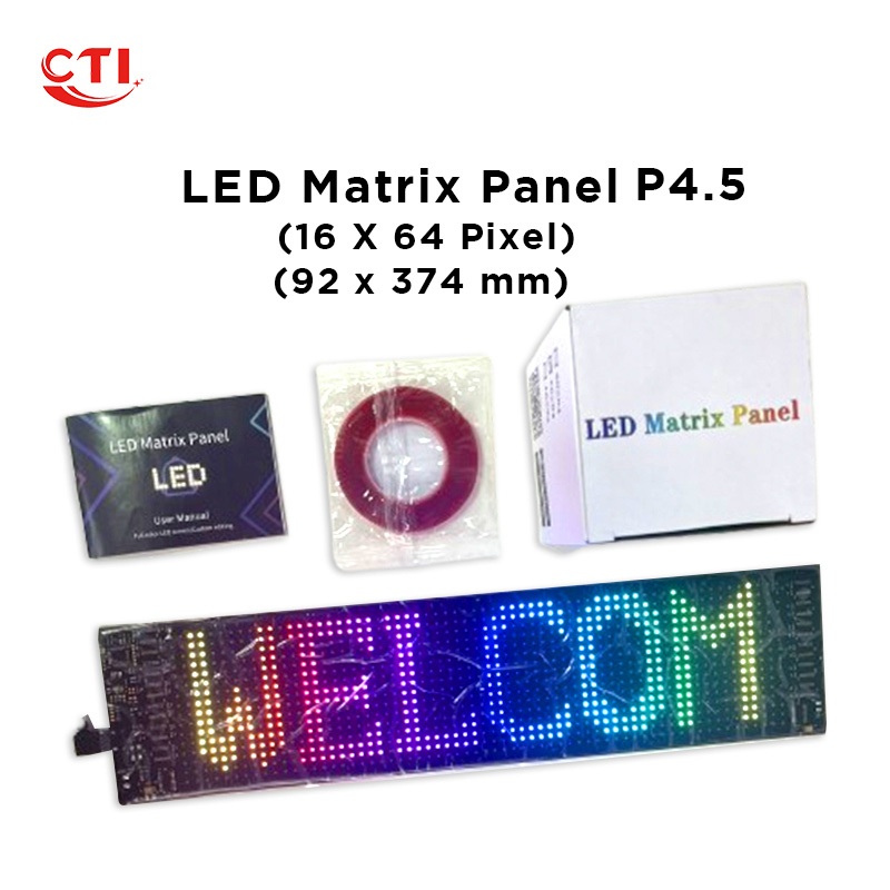 CTI - Led Matrix Panel  Flexible LED Untuk Iklan Mobil Promosi Toko Bisa Ubah Teks dan Animasi Gamba