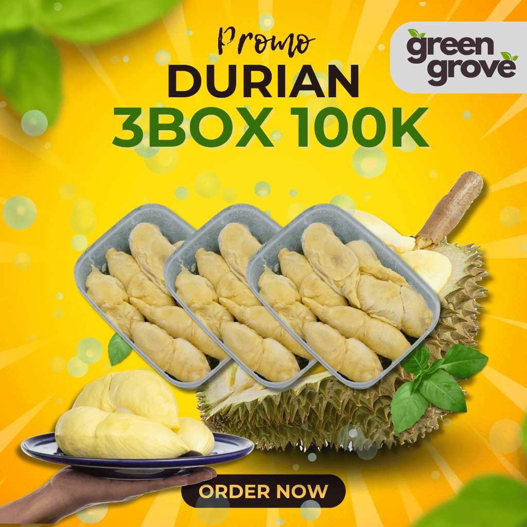 

PROMO 3 Box Durian Kupas Medan 500gr | Durian Kupas Nias 3 Box Legit Manis