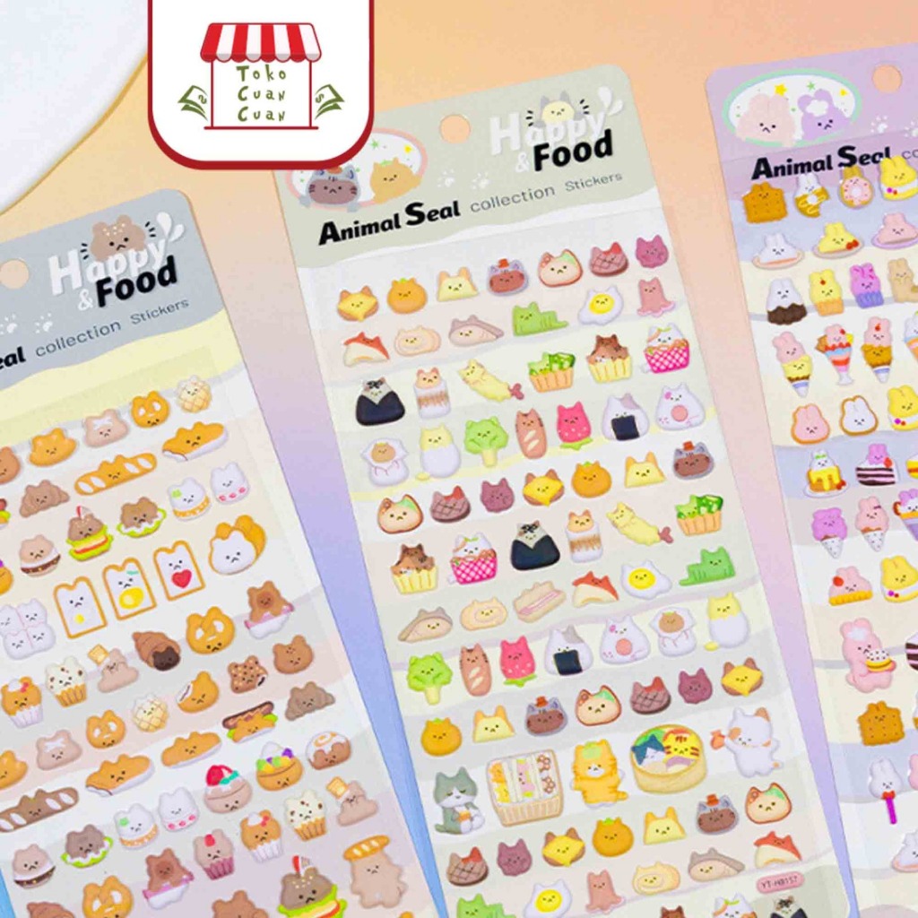 

TCC DIY Stiker 3D Premium Karakter Kapibara Cat Dog Animals Sticker Timbul Lucu Mainan Anak Perempuan