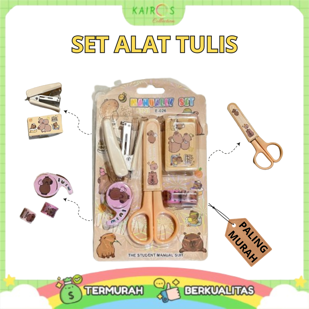 

Set Alat Tulis Anak SD Gunting Stapler Selotip Sekolah Kantor karakter