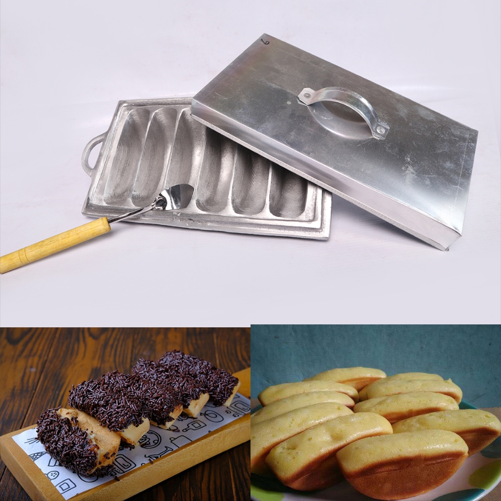 Cetakan Kue Pukis Pancong Tebal Isi 6  dan Tutup Gratis Sutil Kue