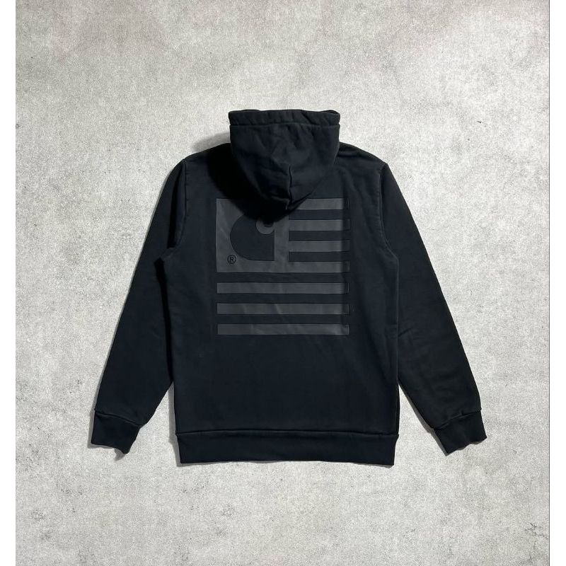 Carhartt hoddie state flag black on black