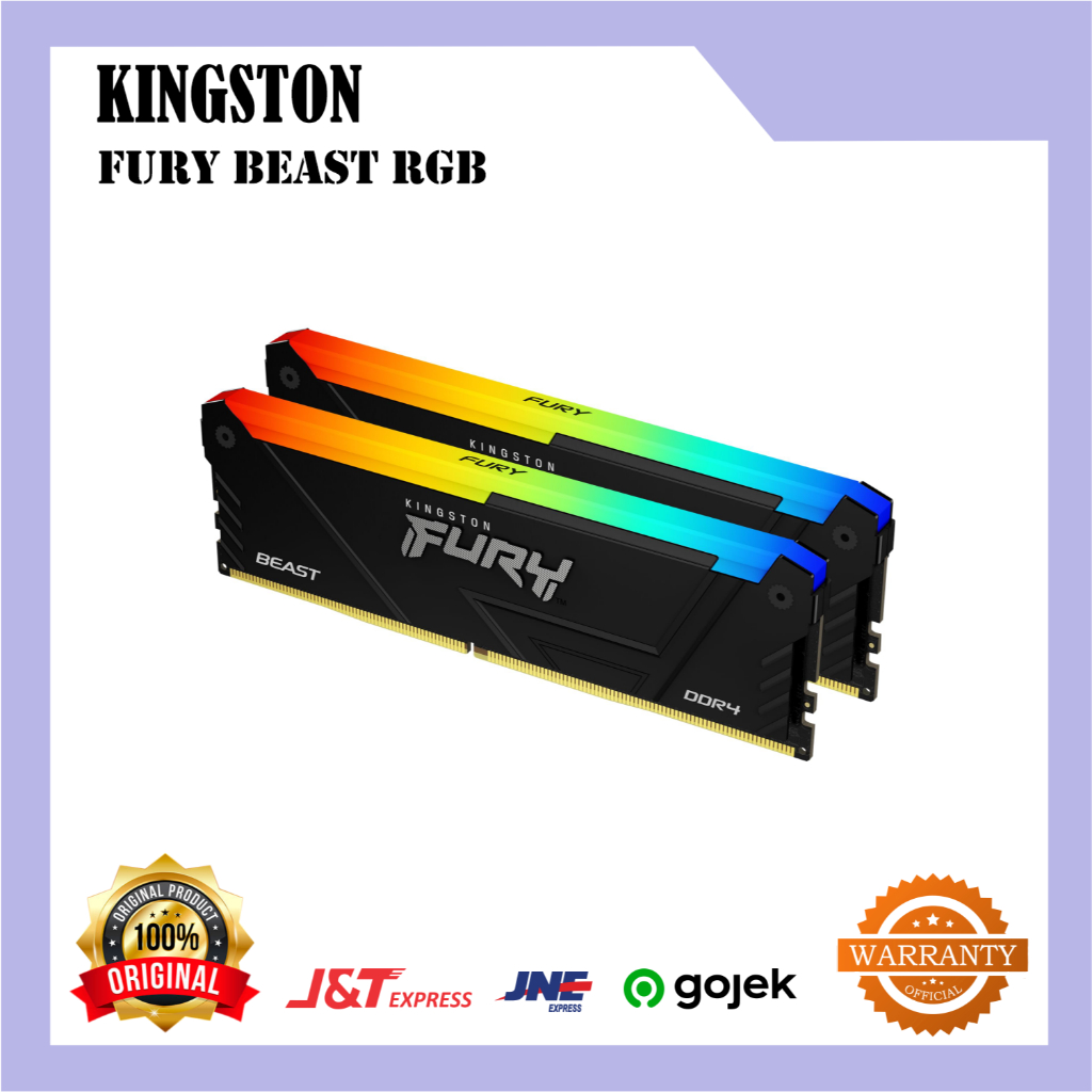 Kingston Memory RAM Fury DDR4 RGB  16GB 3200 MHz