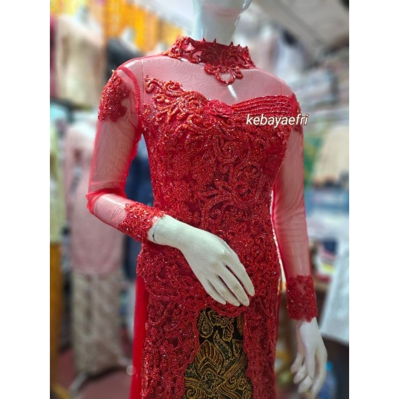 Kebaya Ekor Tile [Merah Cabe]