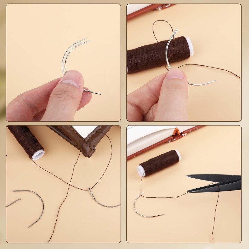 50Pcs Jarum Knitting Wig Tetap Jarum Kulit Buatan Tangan Alat Untuk Mengepang Wig Untuk Rumah