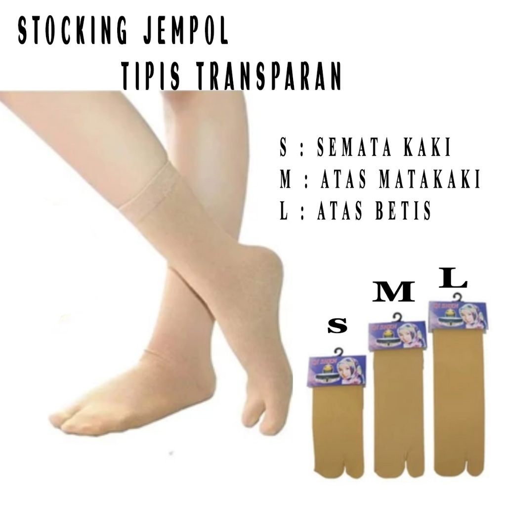 Kaos Kaki Stoking Jempol Tipis / Stoking Warna Kulit Wanita