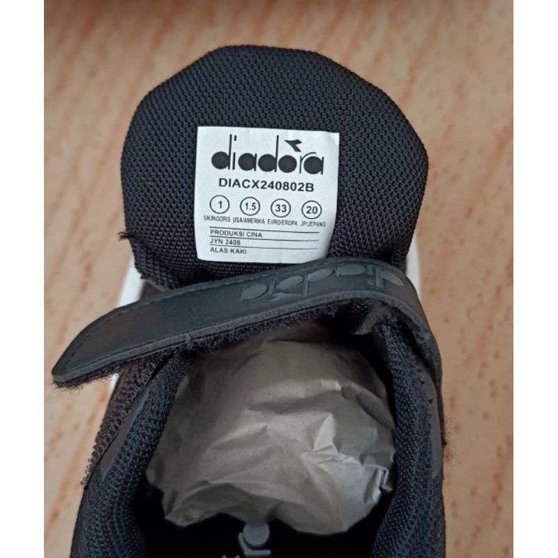 Murah Sepatu Anak Diadora Martiz Jr Running - Black