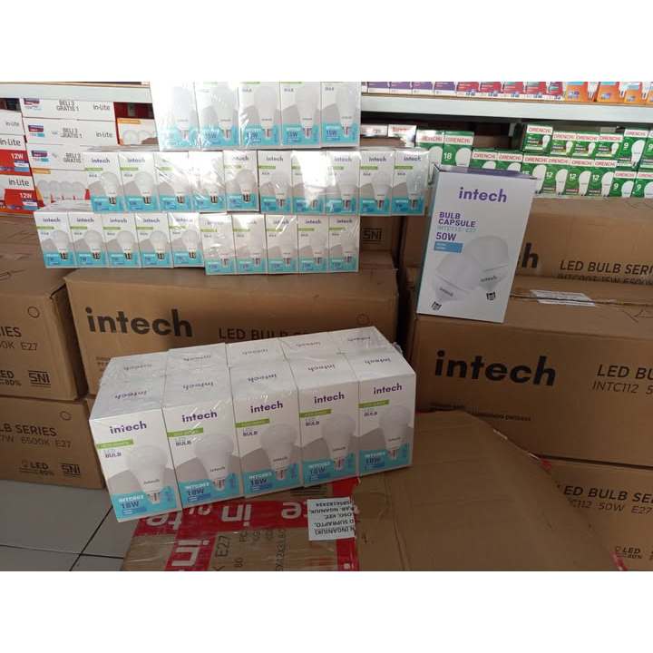 Lampu Led Intech 5W 7W 9W 12W 15W 18W dan 50W