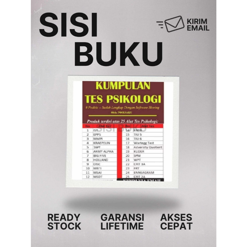 [T-99] Software Alat Tes Psikologi / Aplikasi Skoring Psikotes