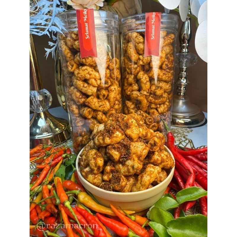 

MAKARONI MEKAR EXTRA PEDAS DAUN JERUK ( Kemasan toples )