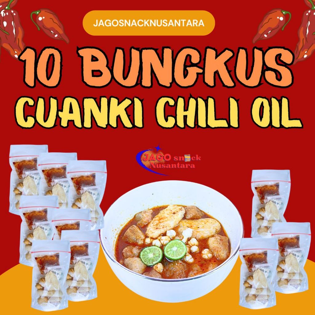 

PAKET HEMAT 10 BUNGKUS CUANKI INSTAN CHILI OIL KUAH KALDU