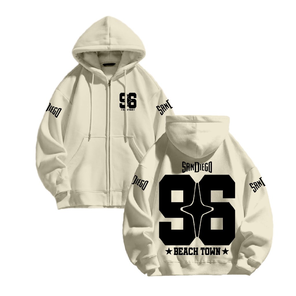 FENJACK Hoodie Zipper SANDIEGO Size M-XXL - Pria & Wanita
