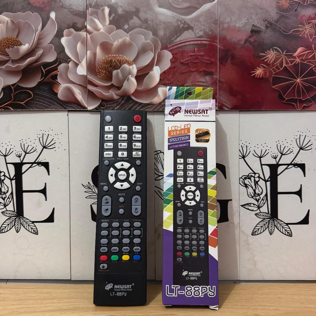 ORIGINAL REMOTE TV POLYTRON NEWSAT REMOTE LED TV POLYTRON LT-88PY REMOT LCD TV POLYTRON