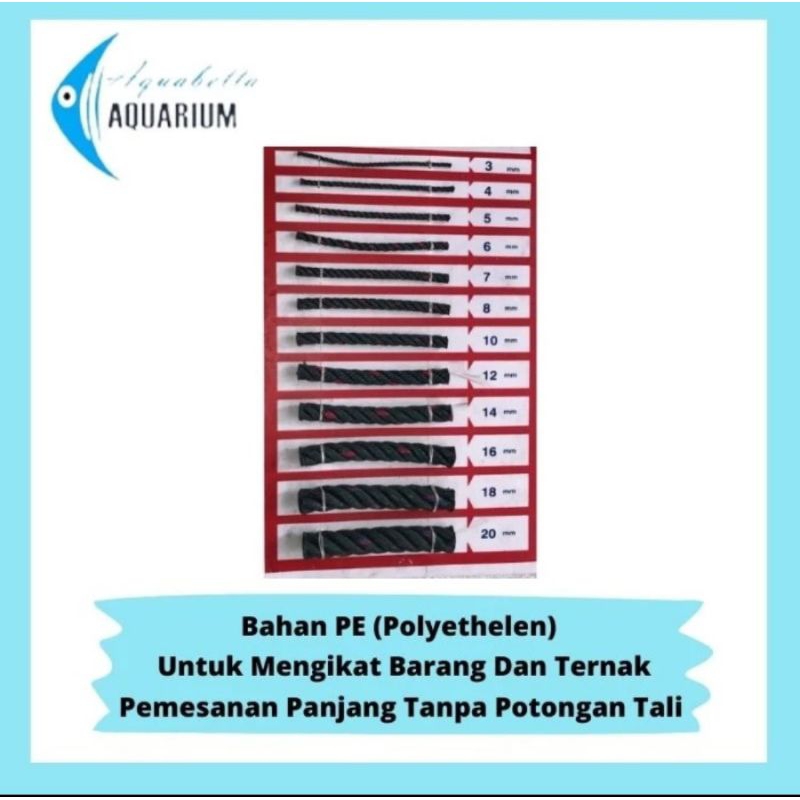 

Tali Tambang Plastik 7mm 8mm 10mm 12mm Tali Plastik Htbm Per 1 Meter - 7MM