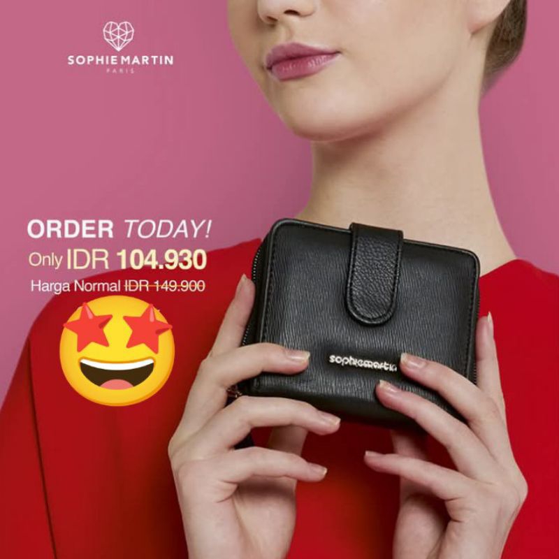 Sophie Martin Dompet Renly Dompet Lipat Wanita Warna Hitam