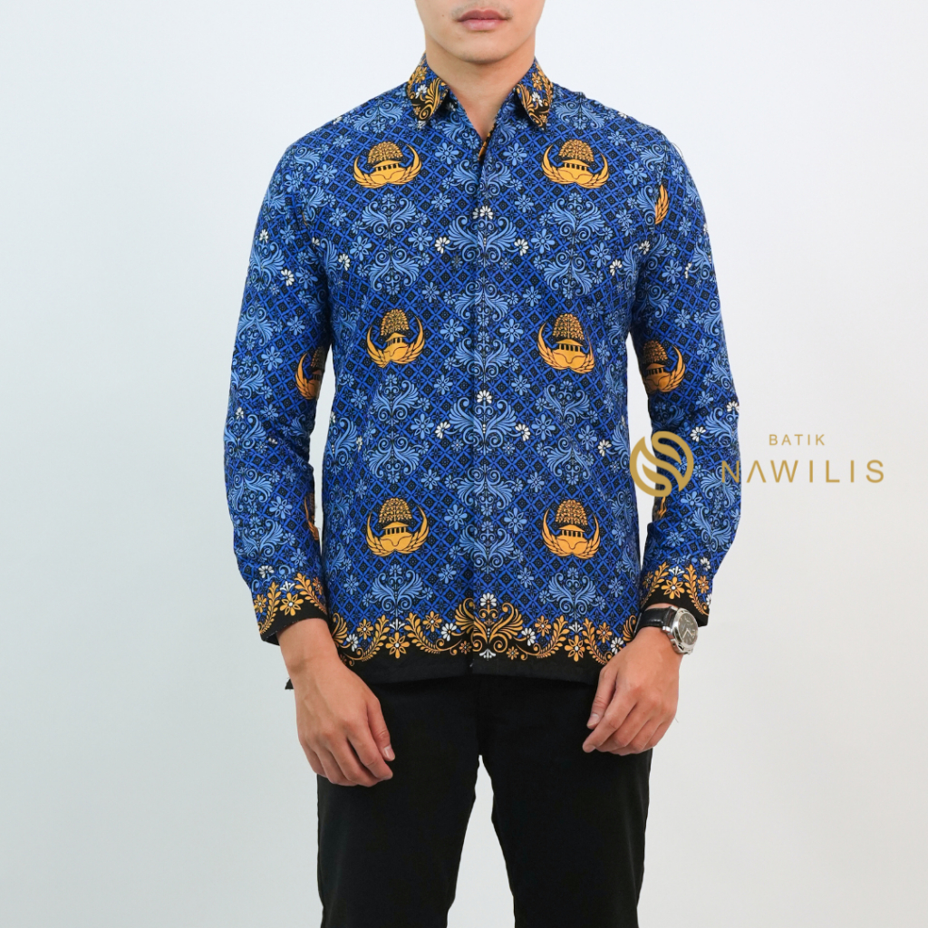 BATIK NAWILIS Kemeja Slimfit Lapis Furing Premium Motif KORPRI PRIA