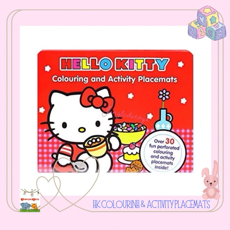 Sanrio Hello Kitty Colouring And Activity Placemats Original Buku Mewarnai Aktivitas Anak Balita