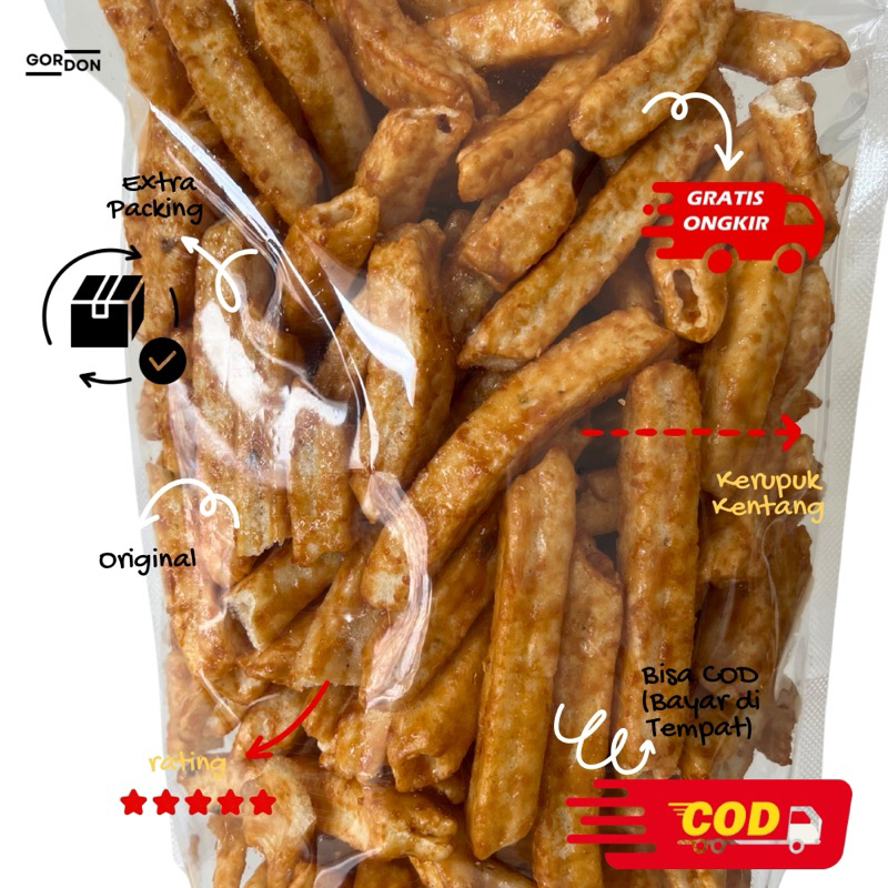 

Kerupuk Stik Kentang Asli Medan No MSG No Bahan Pengawet 500gr Snacks Cemilan - Food, Keripik, Makanan, Kering, Kentang