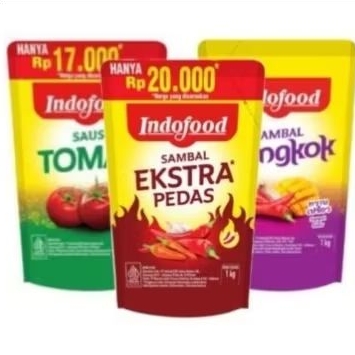saus sambal indofood 1kg [ tomat, extra pedas, Bangkok]