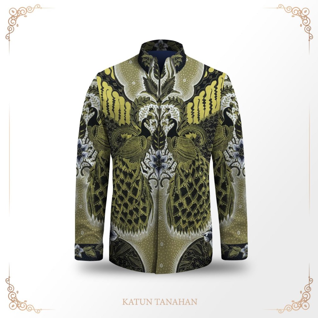 Kemeja Batik Lengan Panjang Slimfit Pria Batik Tulis Exclusive Kain Katun Batik Tulis Pola Kemeja Ju