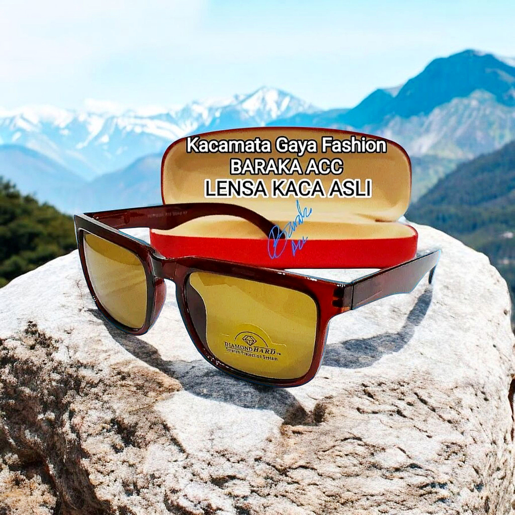 Kacamata Baraka Acc Lensa Kaca Asli Gaya Fashion - Sunglasses - Eyewear