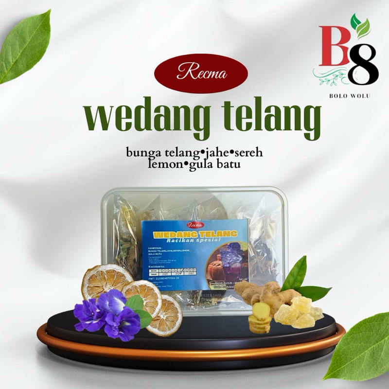 

WEDANG UWUH BUNGA TELANG LEMON+GULA BATU(1BOX ISI 10pcs)