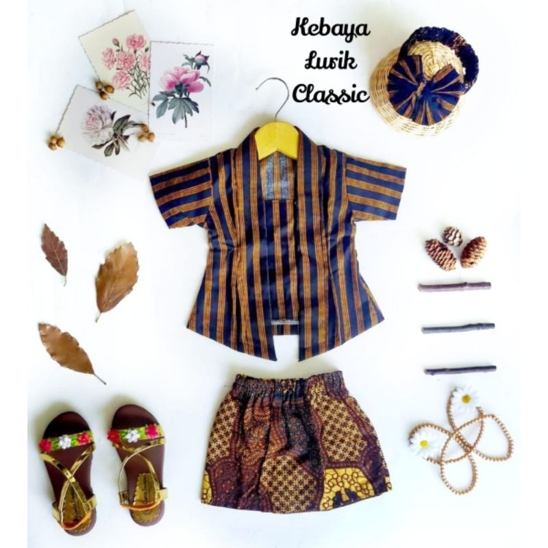 Kebaya Lurik Classic | Kebaya Lurik Anak Perempuan | Beskap Lurik Anak Perempuan