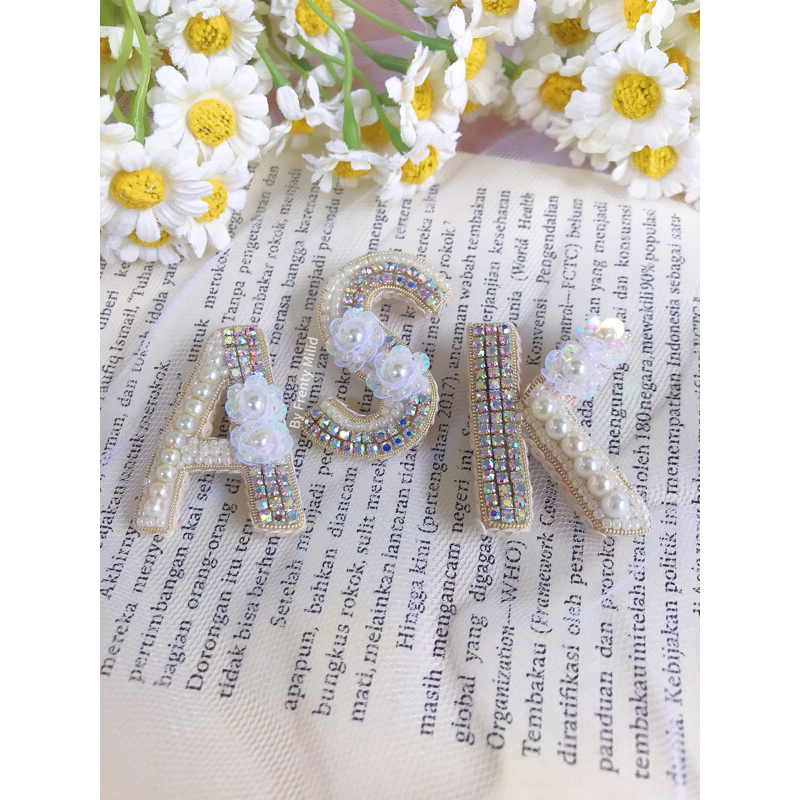 Bros Huruf Inisial Handmade embroider