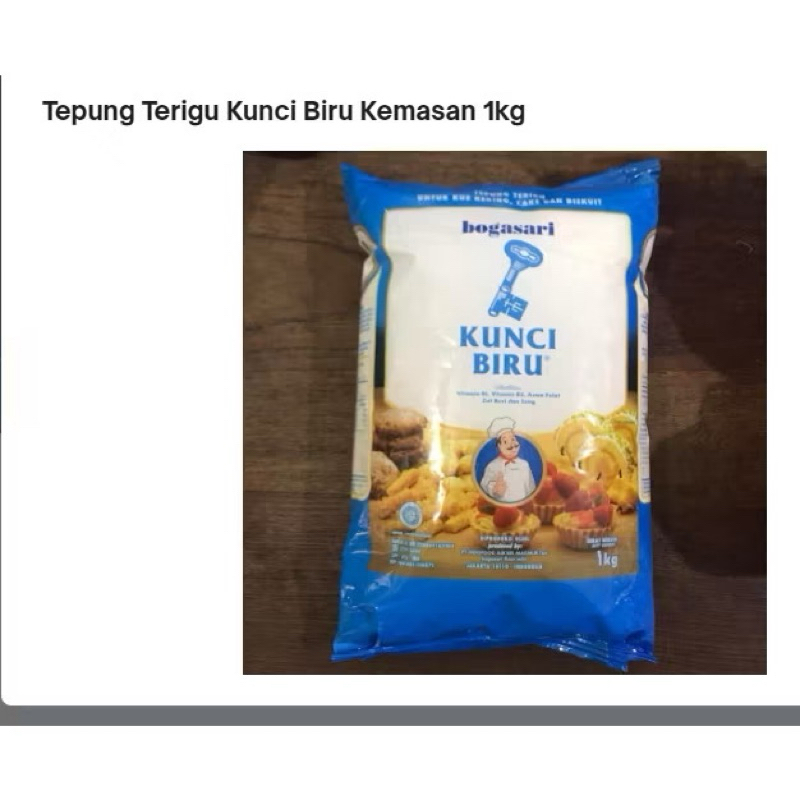 

Tepung terigu kunci biru 1kg