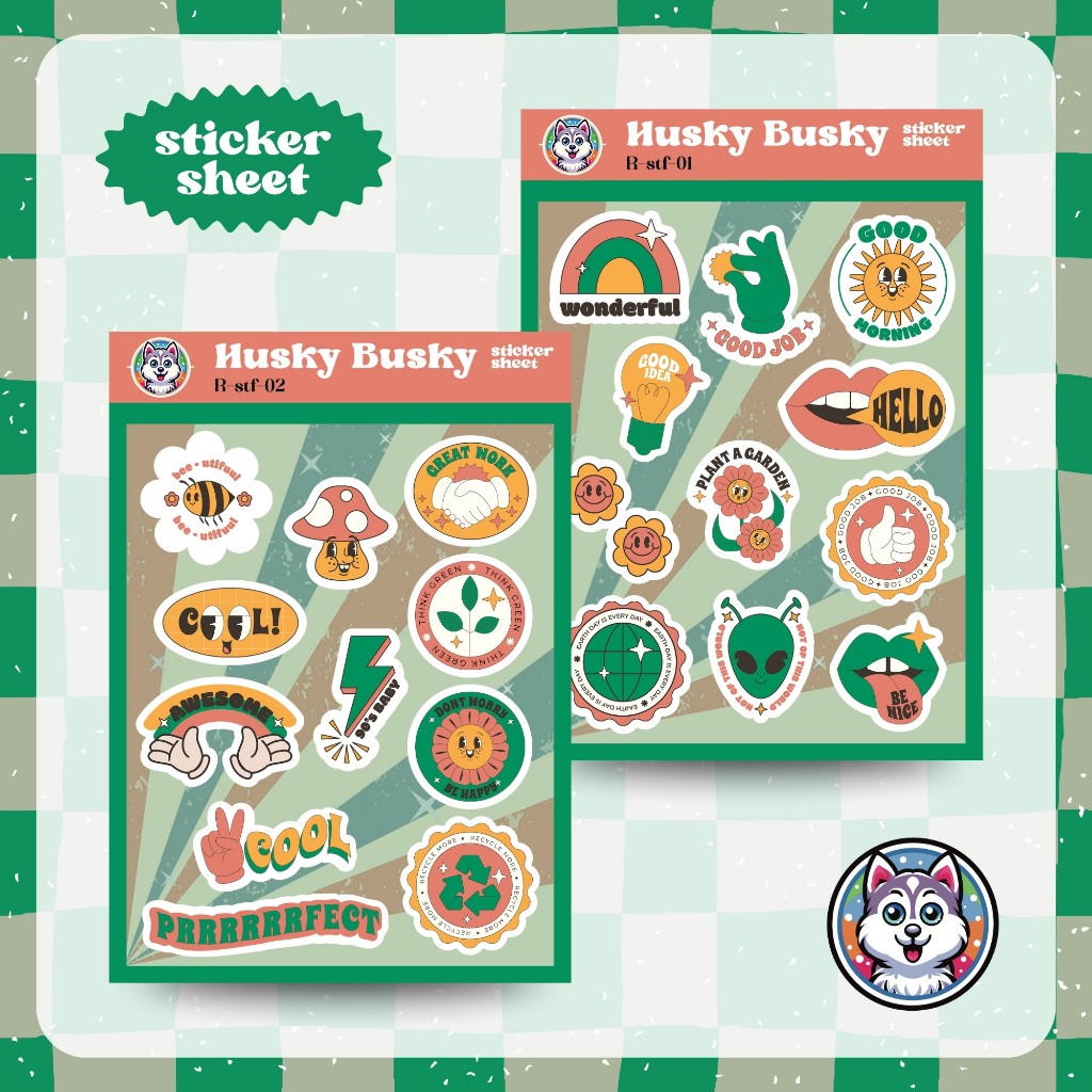 

Retro 90s stiker vinyl kiss cut A6 (sticker sheet dekorasi laptop hp lucu)