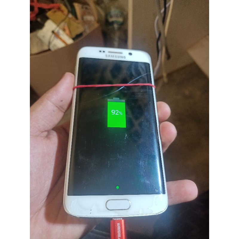 Samsung s6 edge minus batre dan sinyal toskrin retak sehelai lainnya normal no pola