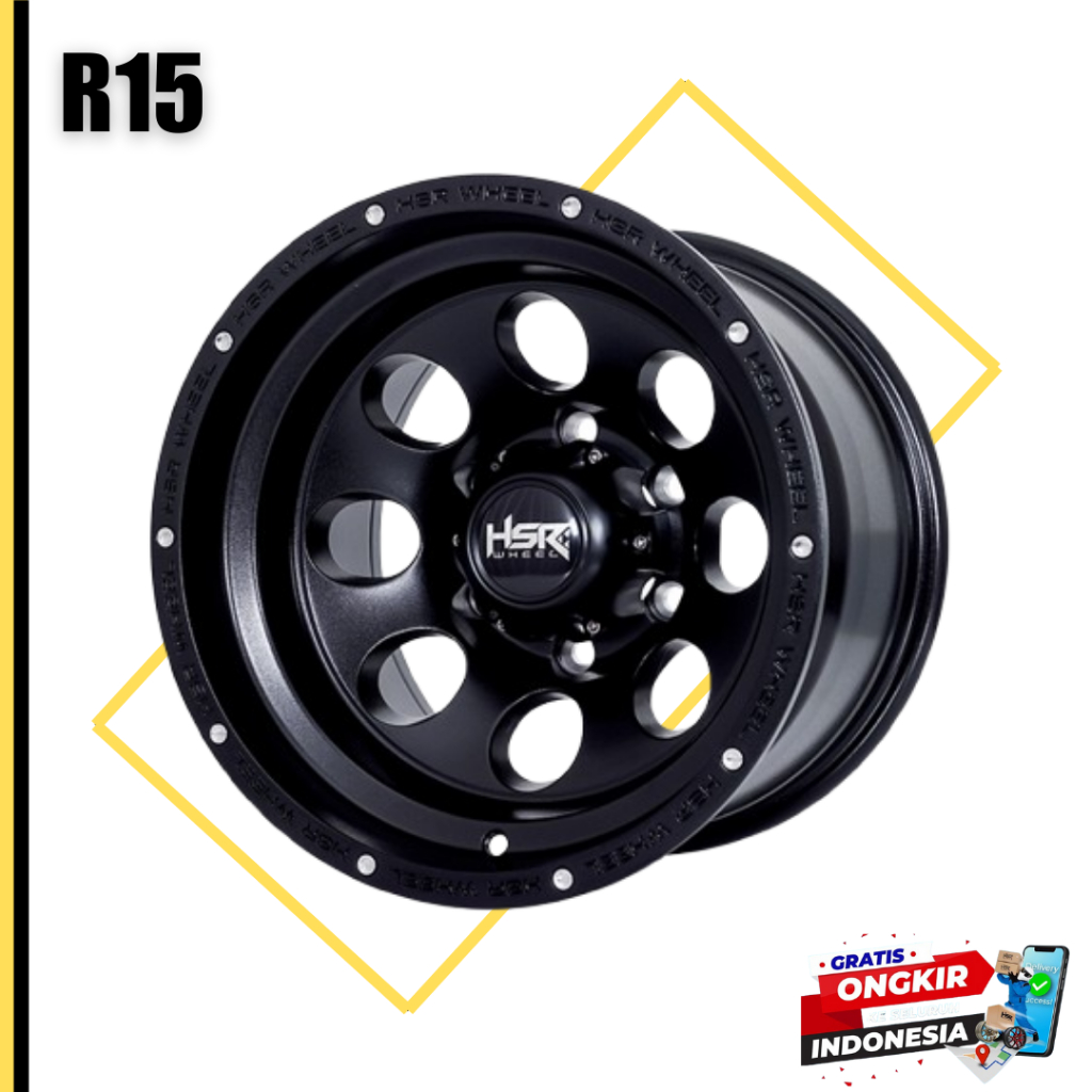 Velg Ring 15 Baut 6X139,7 Lebar 10 Velg Mickey Thompson R15 Warna Black Velg Hsr Wheel