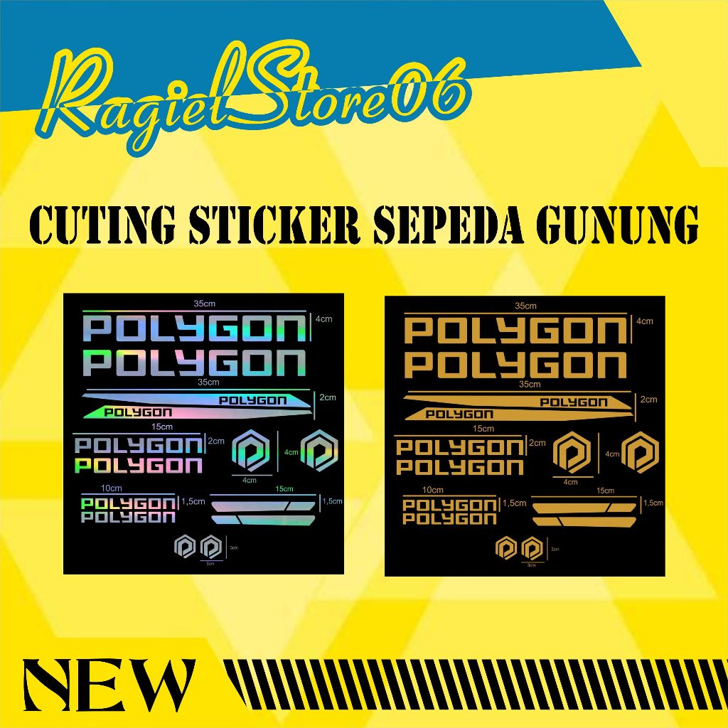 Decal Stiker Cutting Sepeda Polygon gunung