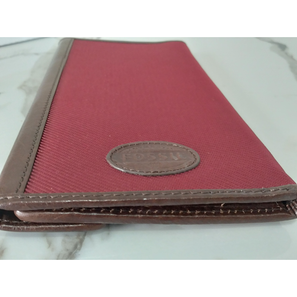Dompet Fossil Wanita Dompet Paspor Dompet Travel 100% Original