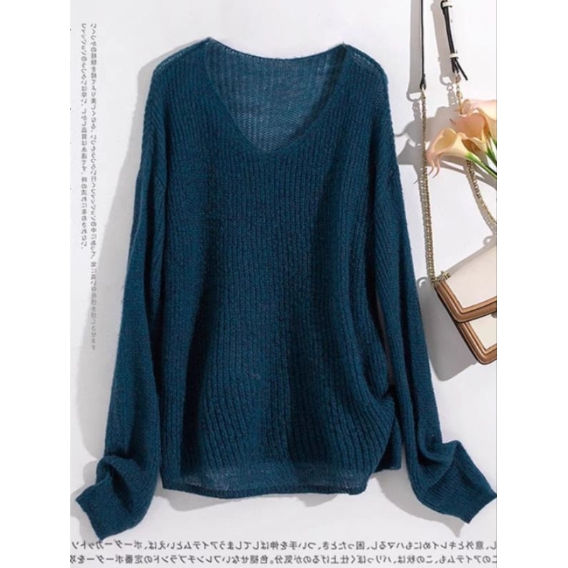 Sweater Rajut V neck