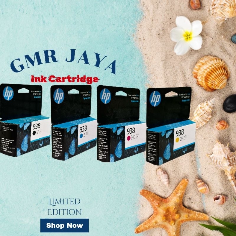 Paket tinta hp 938 black & color original / Tinta 938 b,c,m,y 1 set original / Tinta cartridge hp 93