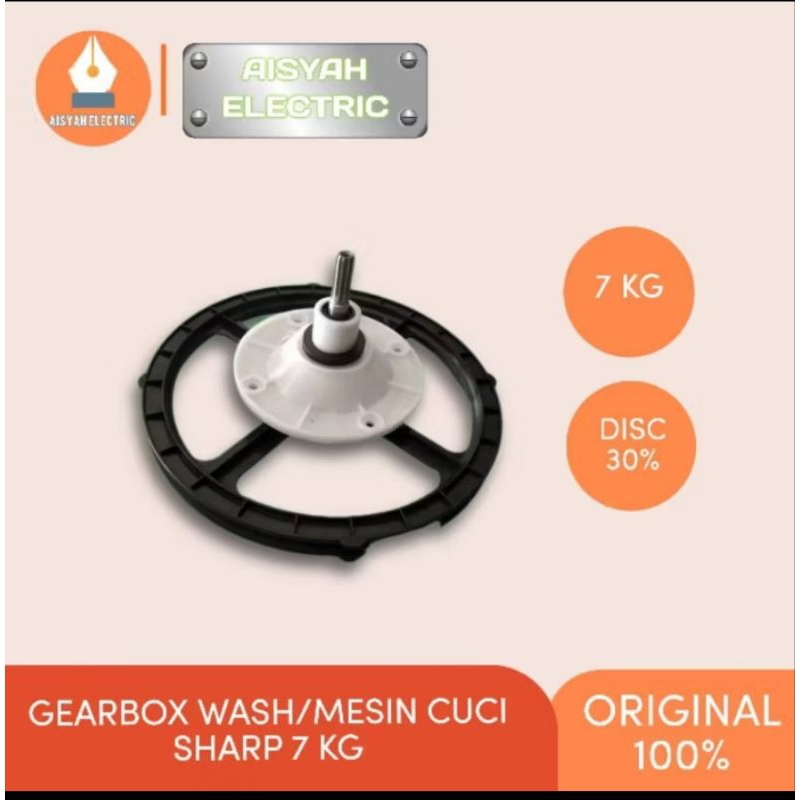 GEARBOX MESIN CUCI 2 TABUNG SHARP KAPASITAS 6-7 KG