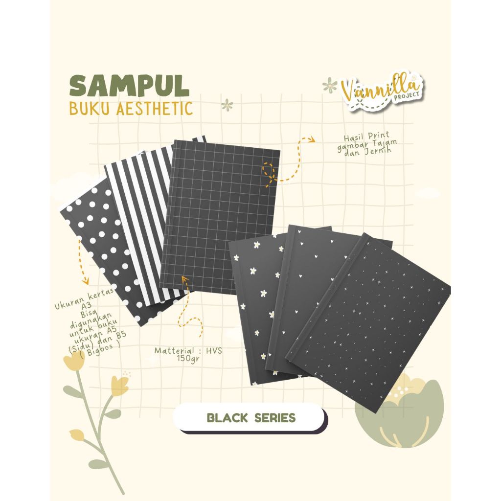 

8 Lembar Sampul Buku Aesthetic A5 & B5