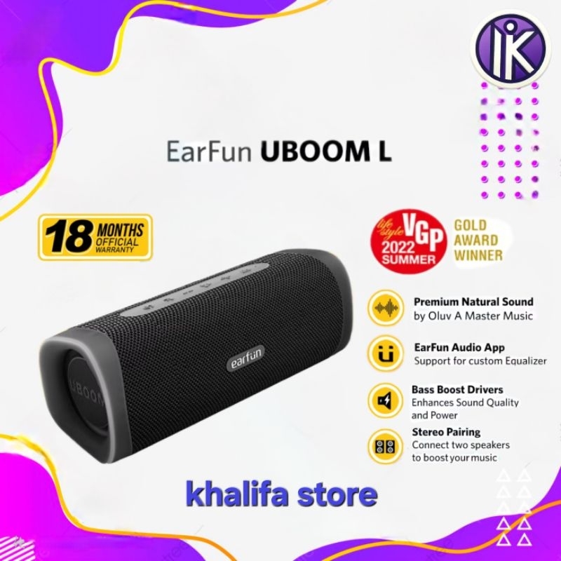 EarFun UBOOM L -
Portable Bluetooth Speaker with Audio App

Equalizer Wireless