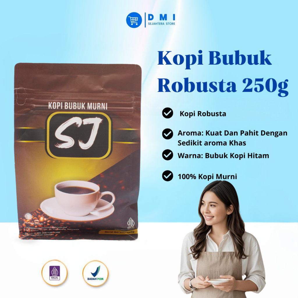 

Kopi SJ Bubuk Robusta 250 gram - Harga Terjangkau, Harum, Nikmat.