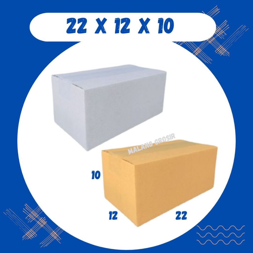 

Box Packing 22x12x10 Kardus A1 Karton Dus Kotak Kemasan Sparepart Jamu Madu Assesoris Souvenir Olshop