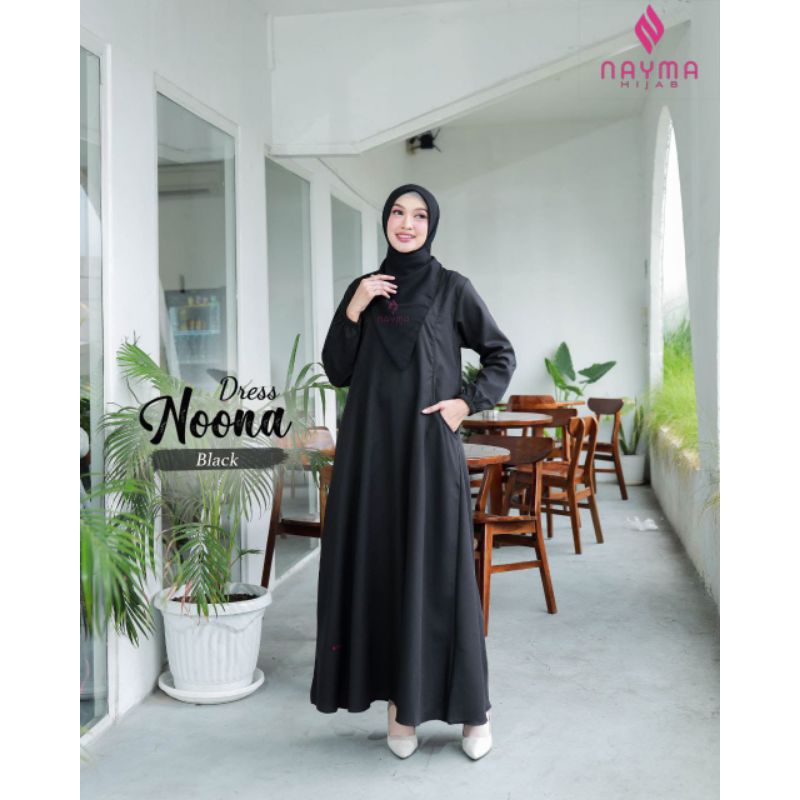 NOONA DRESS,GAMIS POLOSAN BAHAN KATUN MADINA