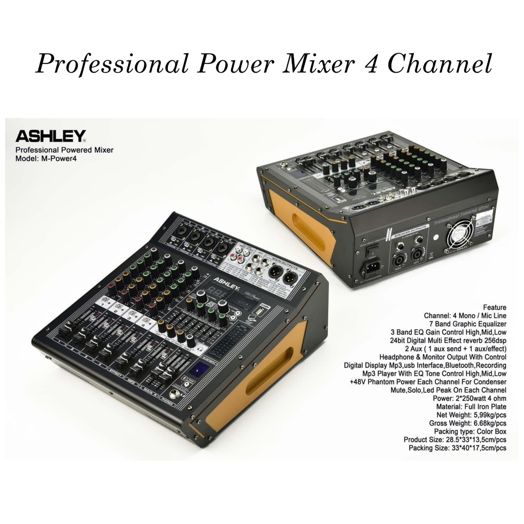 Power Mixer Ashley M-Power4 mixer power ashley 4ch