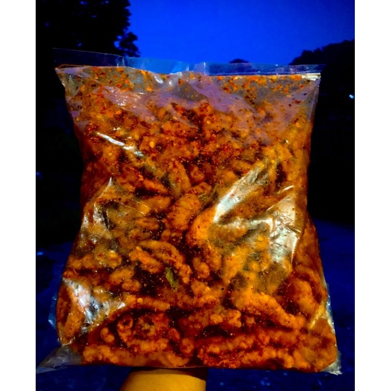 

Keripik usus pedas daun jeruk crispy 1kg