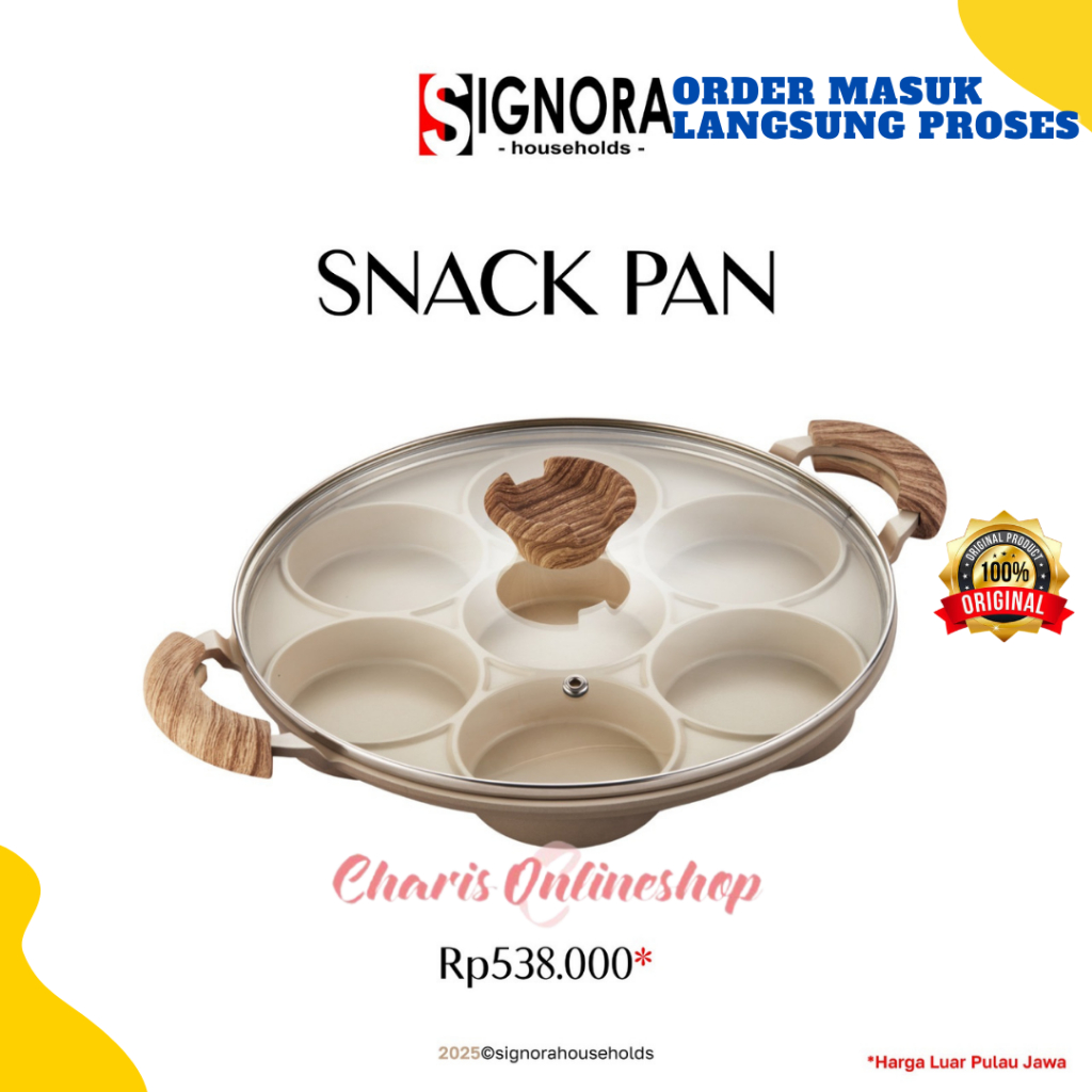 SIGNORA | Snack Pan Loyang Cetakan Apem, Pizza Mini, Sarang Semut, Kue Lumpur [AGEN RESMI JAKARTA]