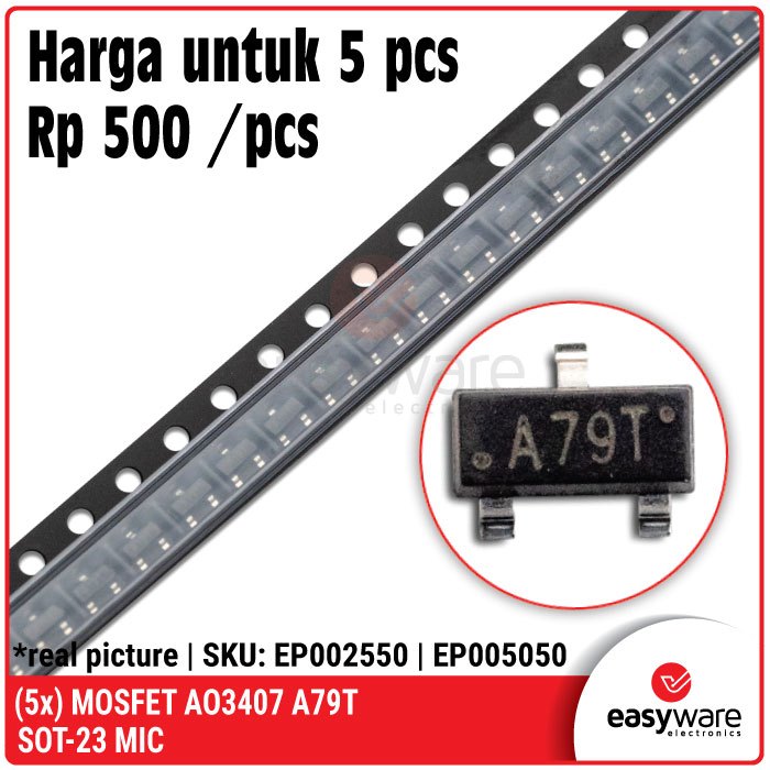 5x Mosfet AO3407 A79T SOT-23 Mosfet P-Channel AO3407