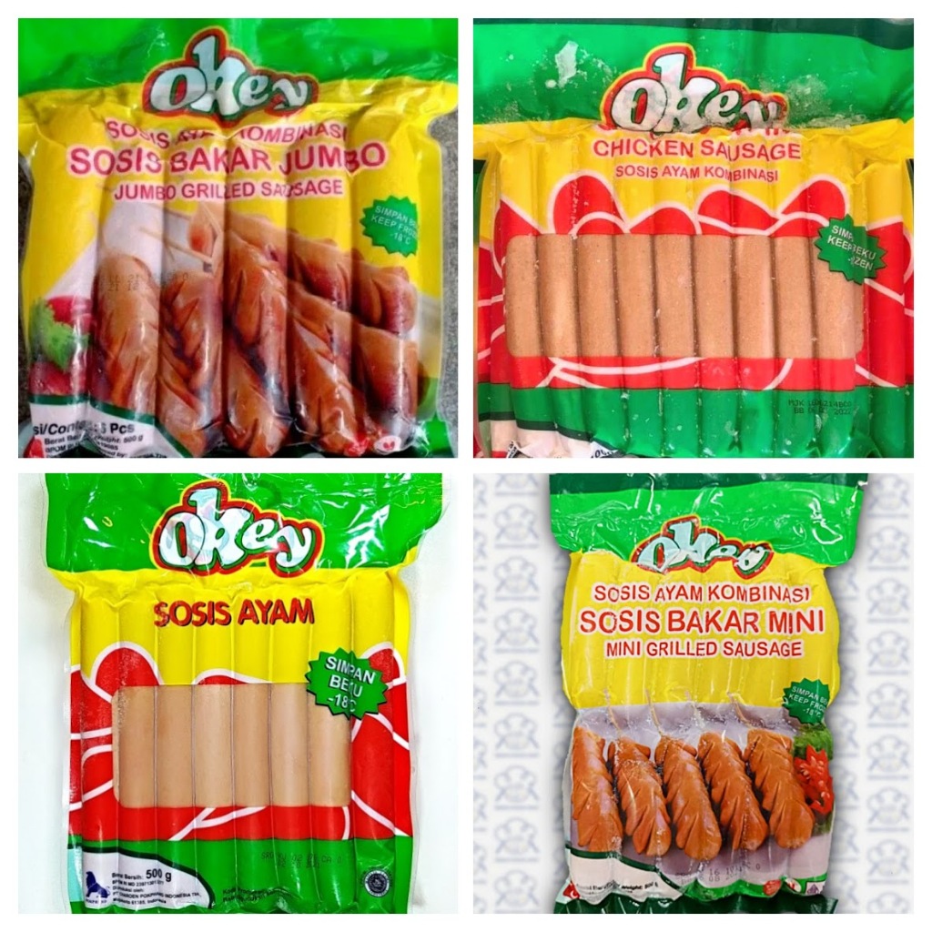 

Okey Sosis Ayam Kombinasi / Sosis Bakar Ayam – 500gr & 1kg | Gurih, Lezat, Praktis!