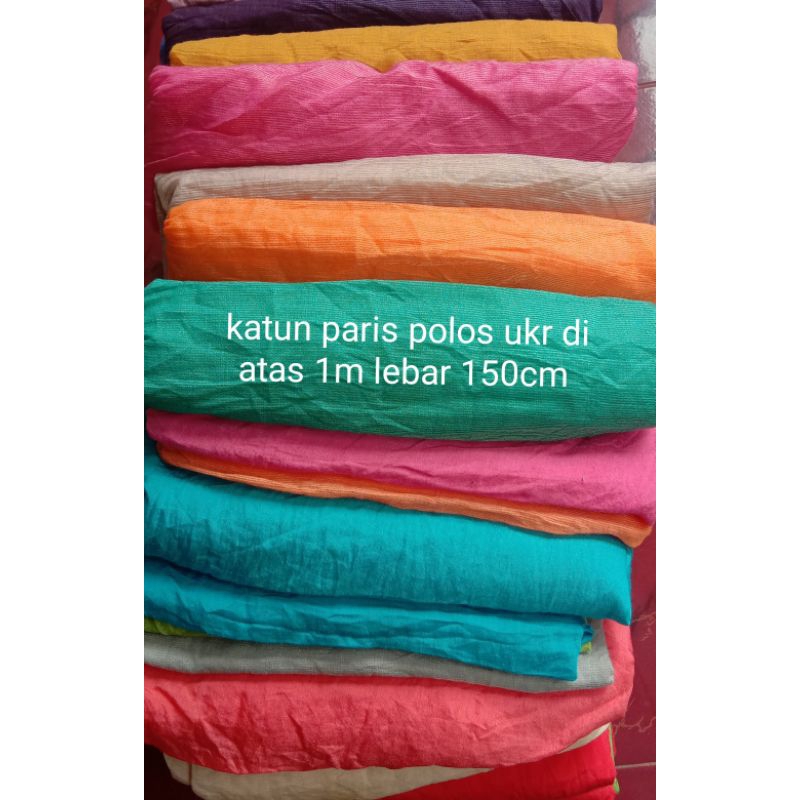 Kain Katun Paris Silky Polos (per potong)